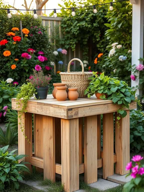 diy pallet garden table