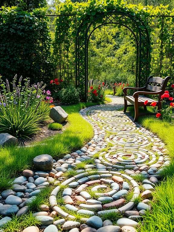 diy pebble pathway project