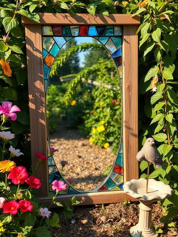 garden mirror diy project