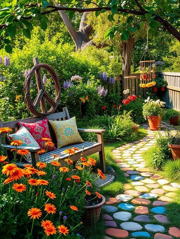 hippie decorative elements added