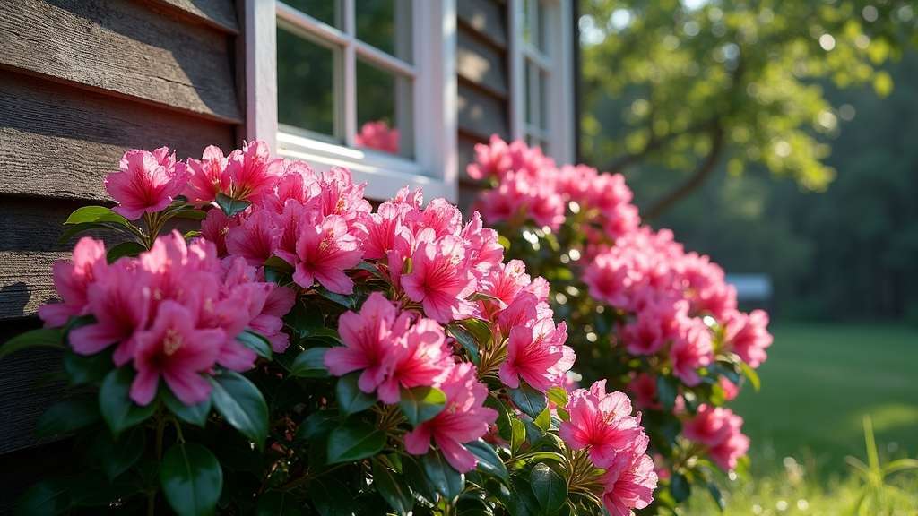 azalées en fleurs magnifiques
