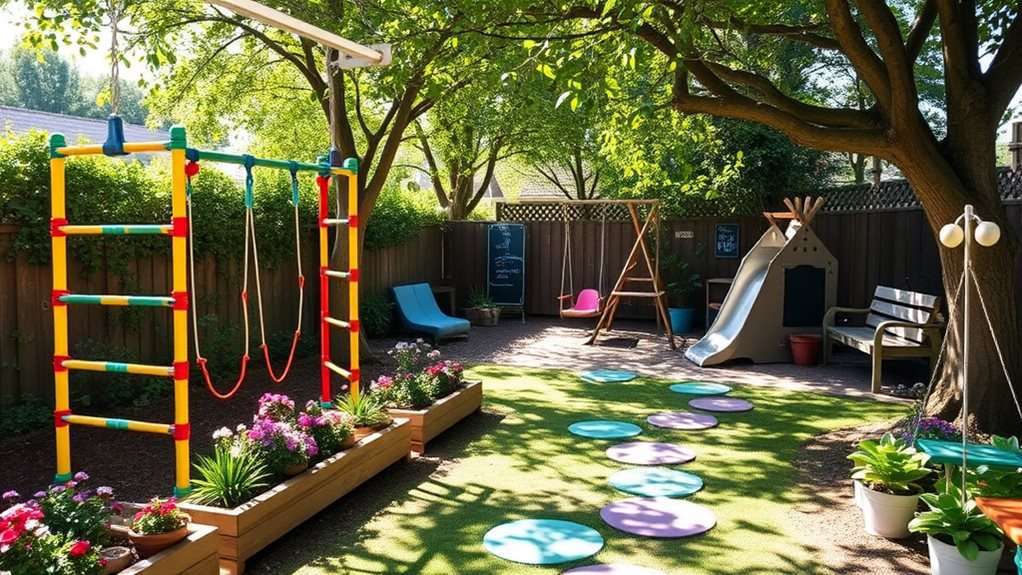 obstacle course and playground