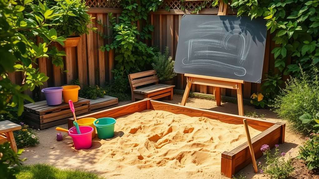 sandbox and blackboard set