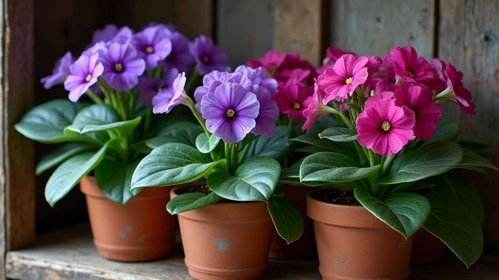 violettes africaines aux fleurs vibrantes