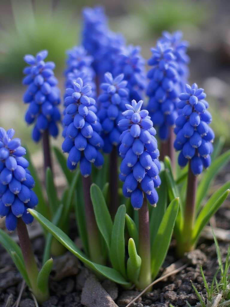 jardin de fleurs en roche bleue