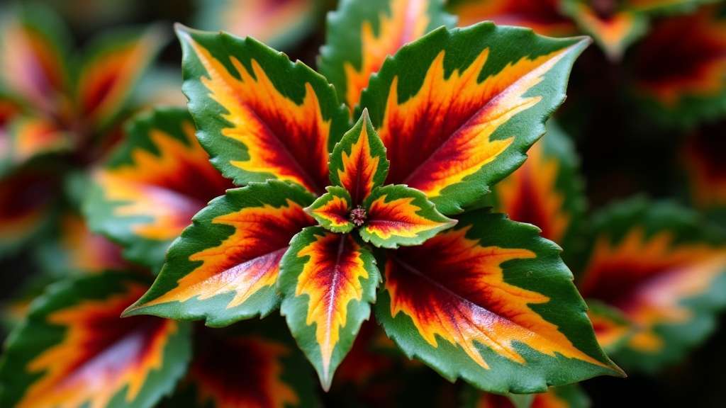 plante au feuillage tropical coloré