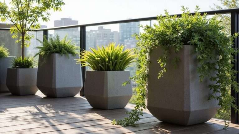 concrete planter terrace ideas