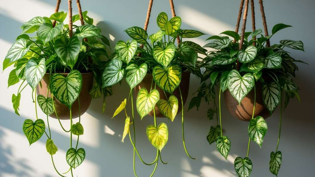 patrons et couleurs de pothos diversifiés
