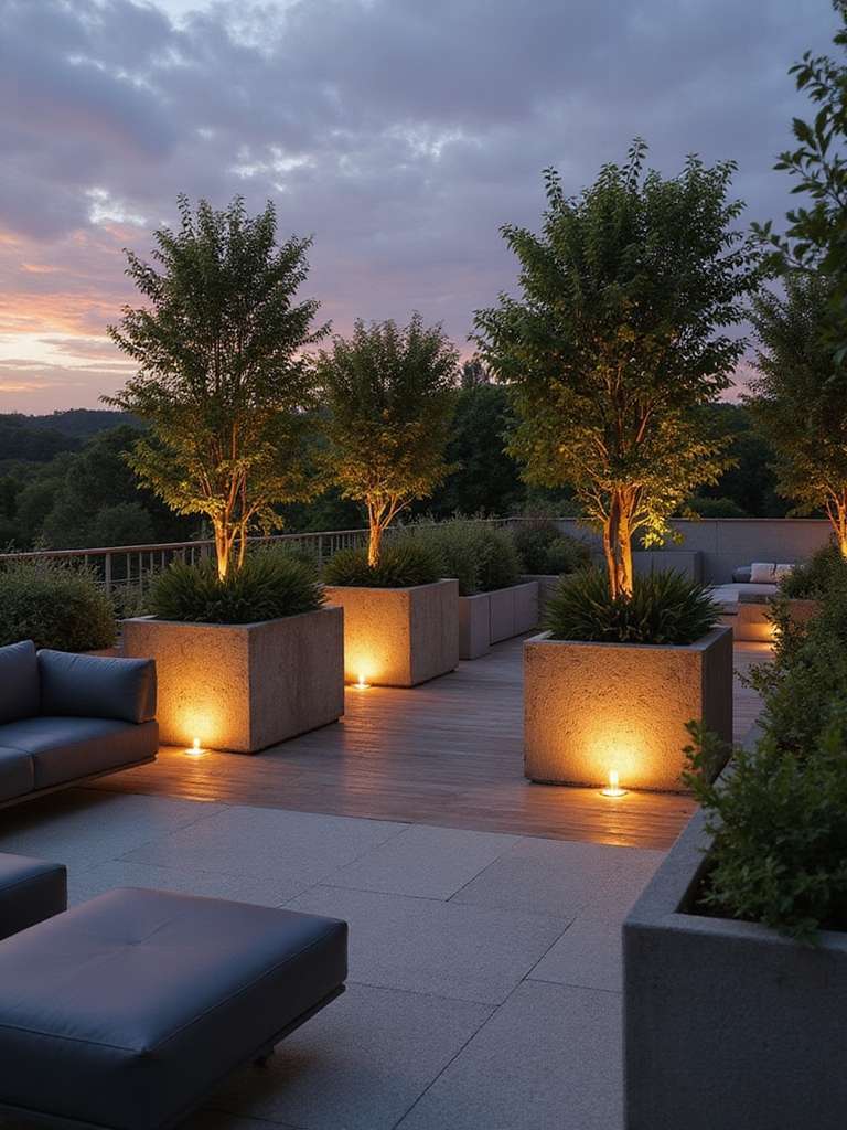 création d'une atmosphère d'éclairage du soir