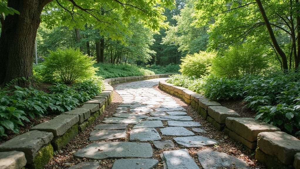idées de bordures en pierre pour jardin