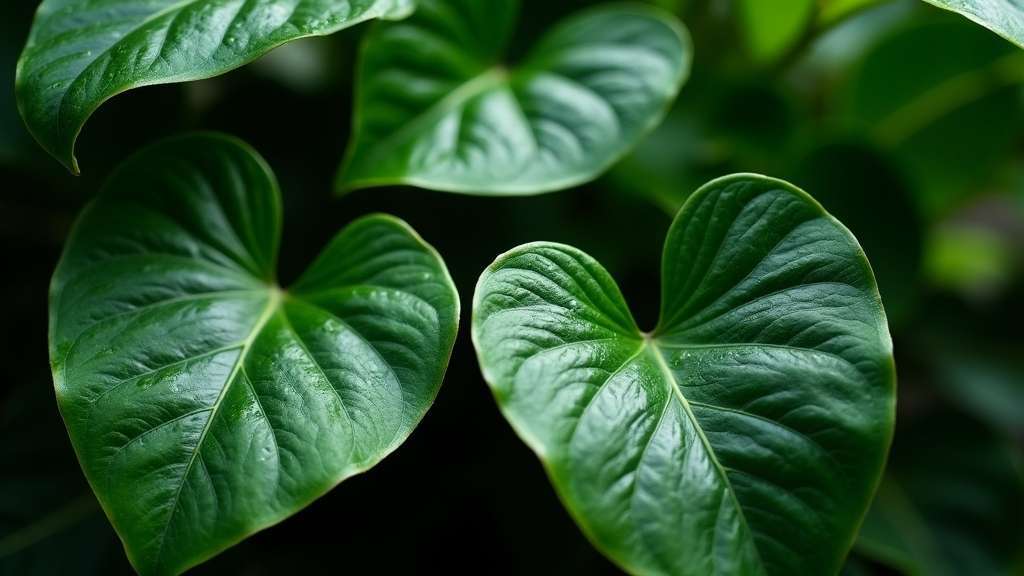 plante de philodendron en forme de cœur