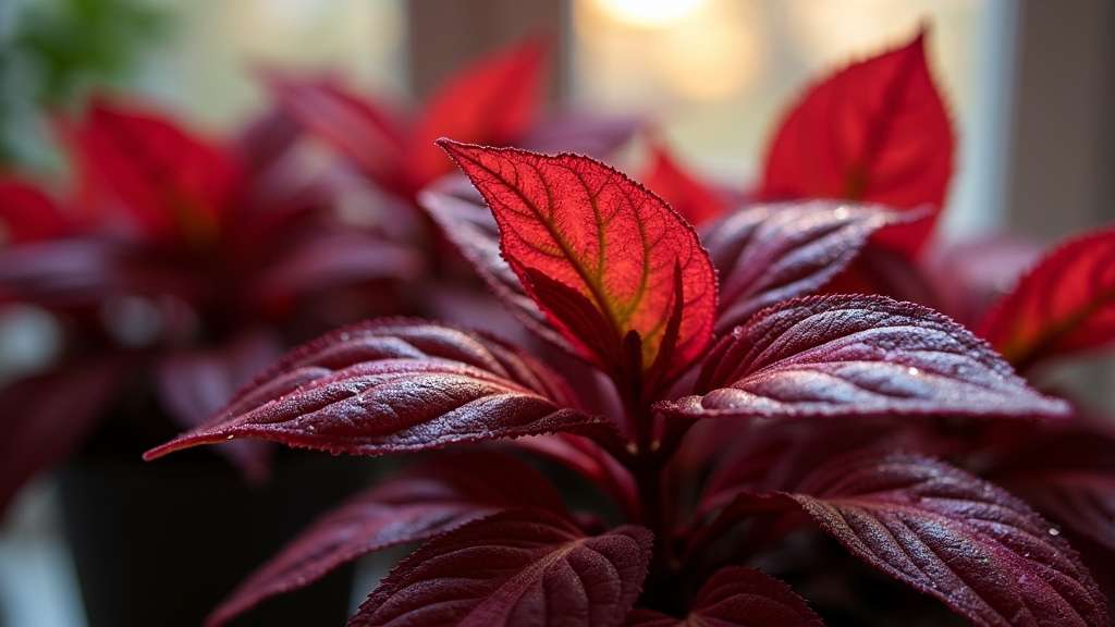 indoor plants with red foliage