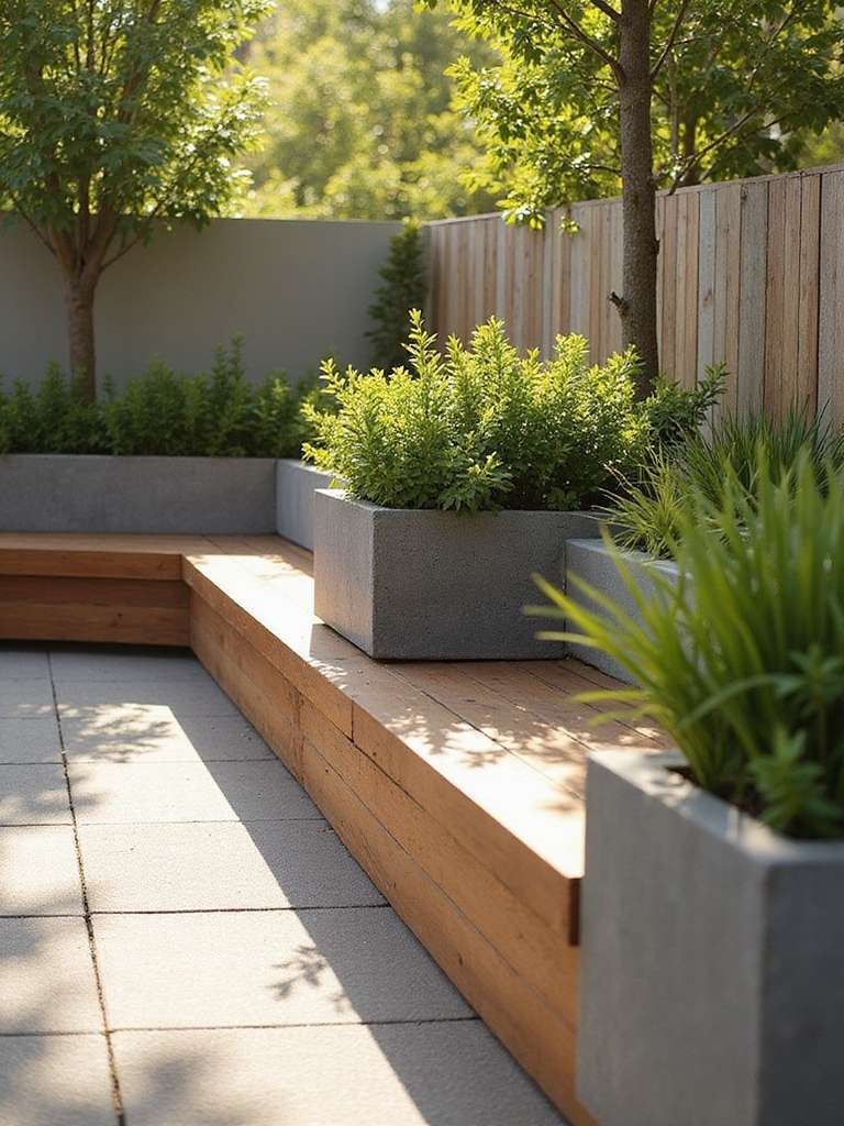 combiné intégré support de siège et jardinière