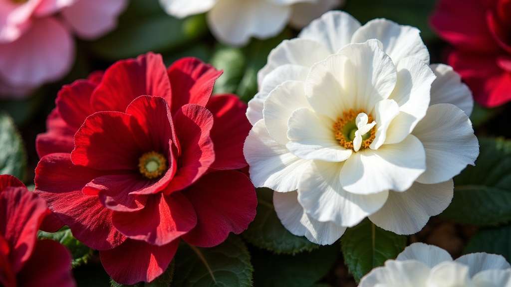 variétés rouges et blanches