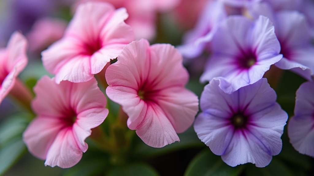 variétés de roses et de lavandes