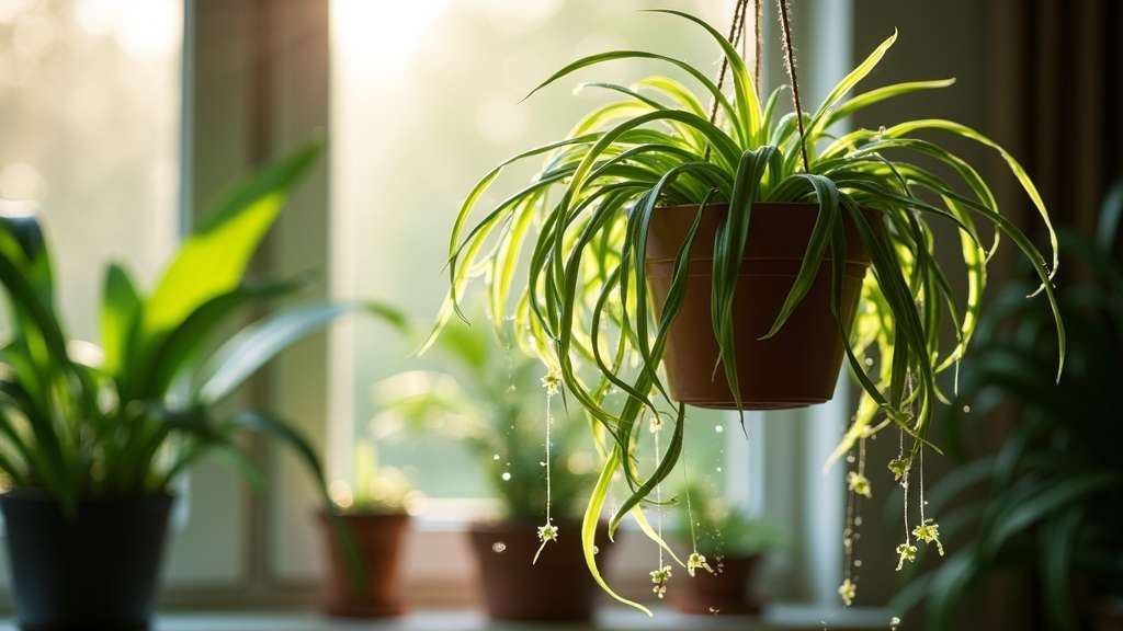 caractéristiques du chlorophytum mises en avant