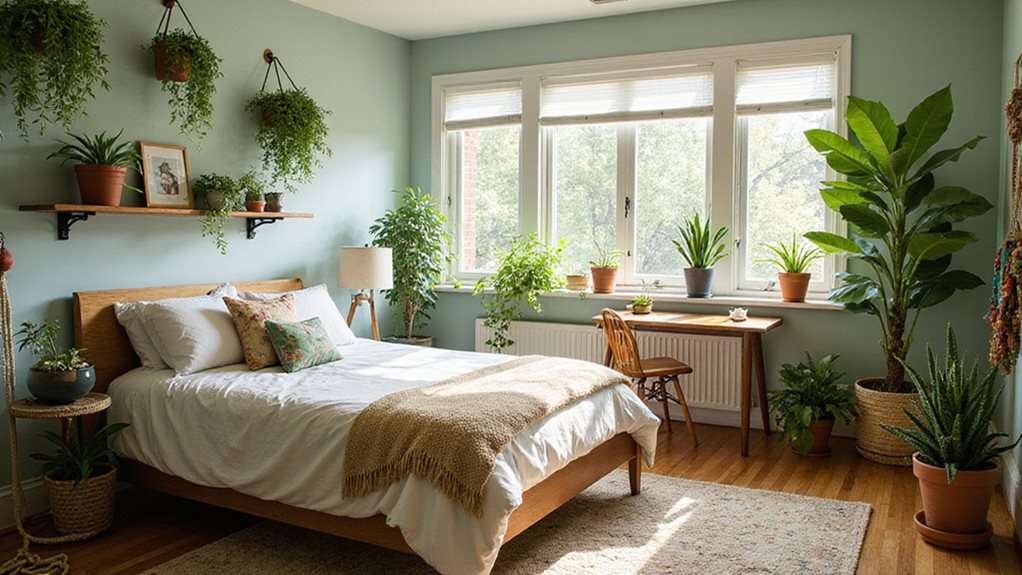 teen bedroom stylish plants