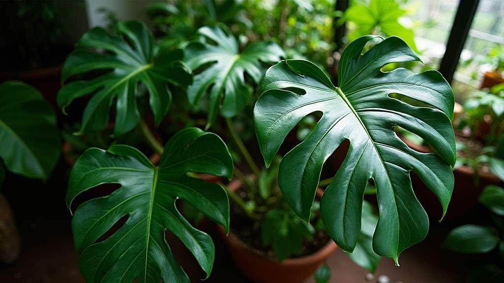 plante tropicale avec des trous