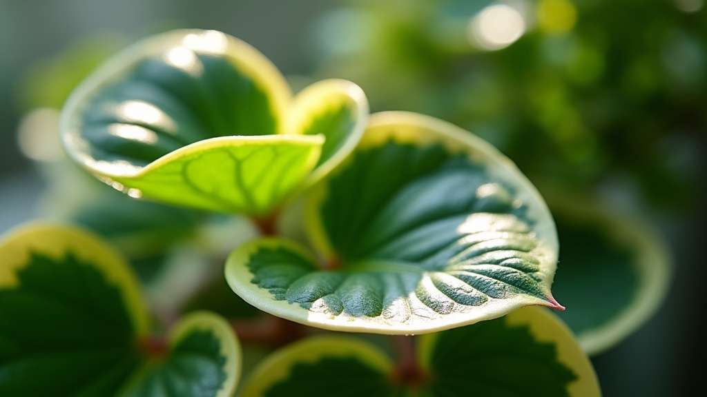 plante de hoya à feuilles en cœur variegées