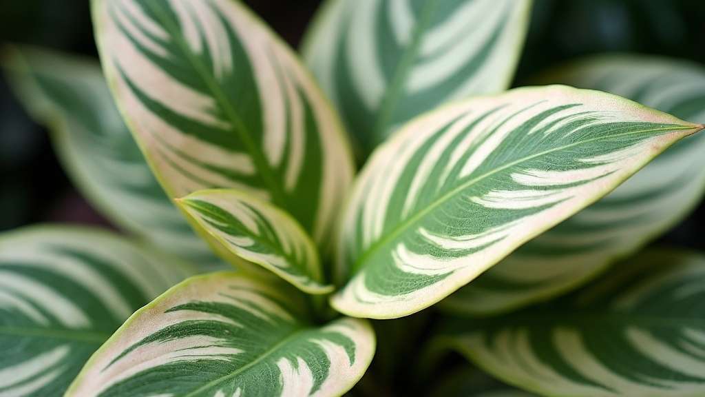 plante tropicale à feuillage panaché