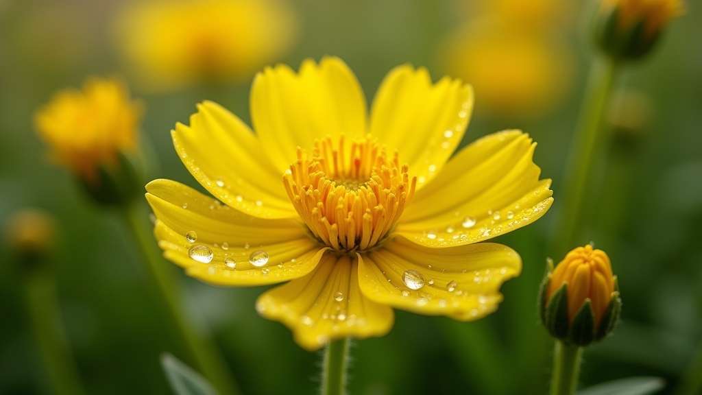 fleurs jaunes début du printemps