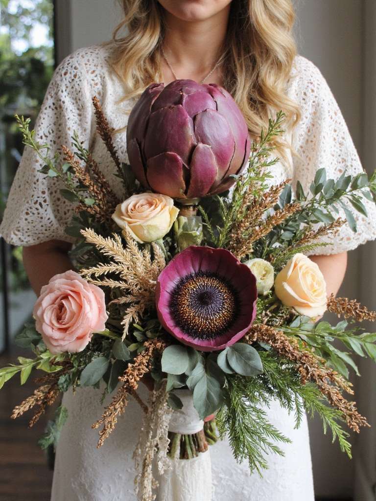 bouquet de mariage audacieux et unique