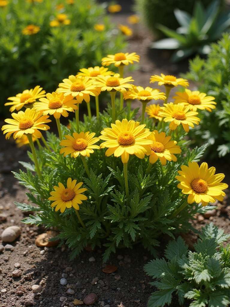 plante à fleurs d'un jaune vif