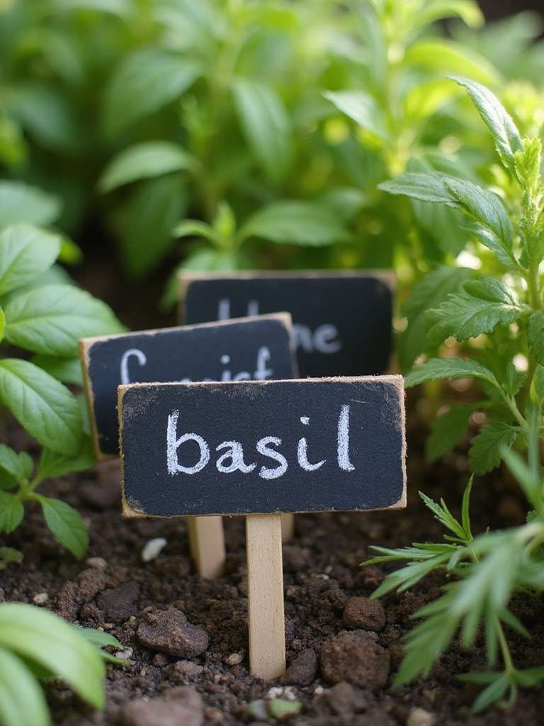 étiquettes à la craie pour herbes