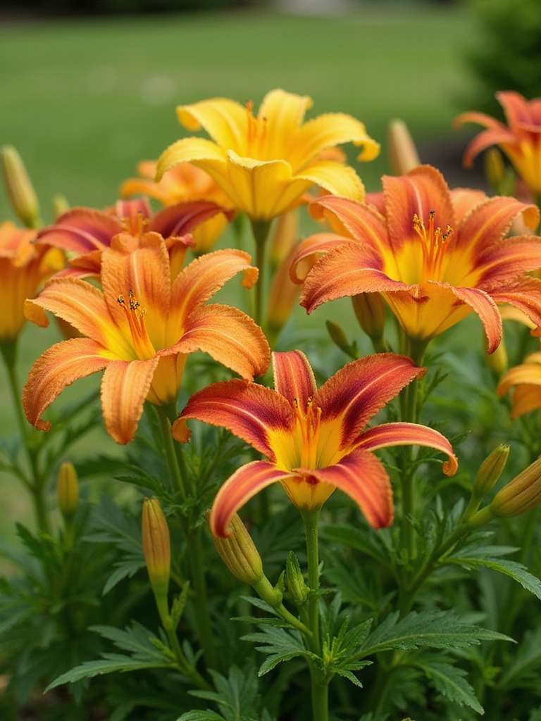 jardin d'hémérocalles floraison beauté