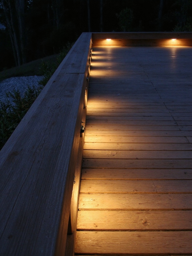 éclairage de terrasse encastré élégance