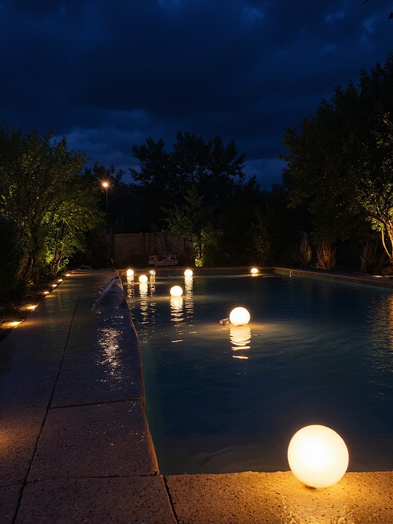 des lumières flottantes améliorent l'ambiance