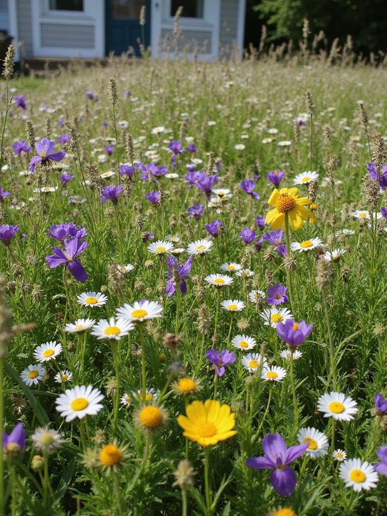prairie herbeuse remplie de fleurs
