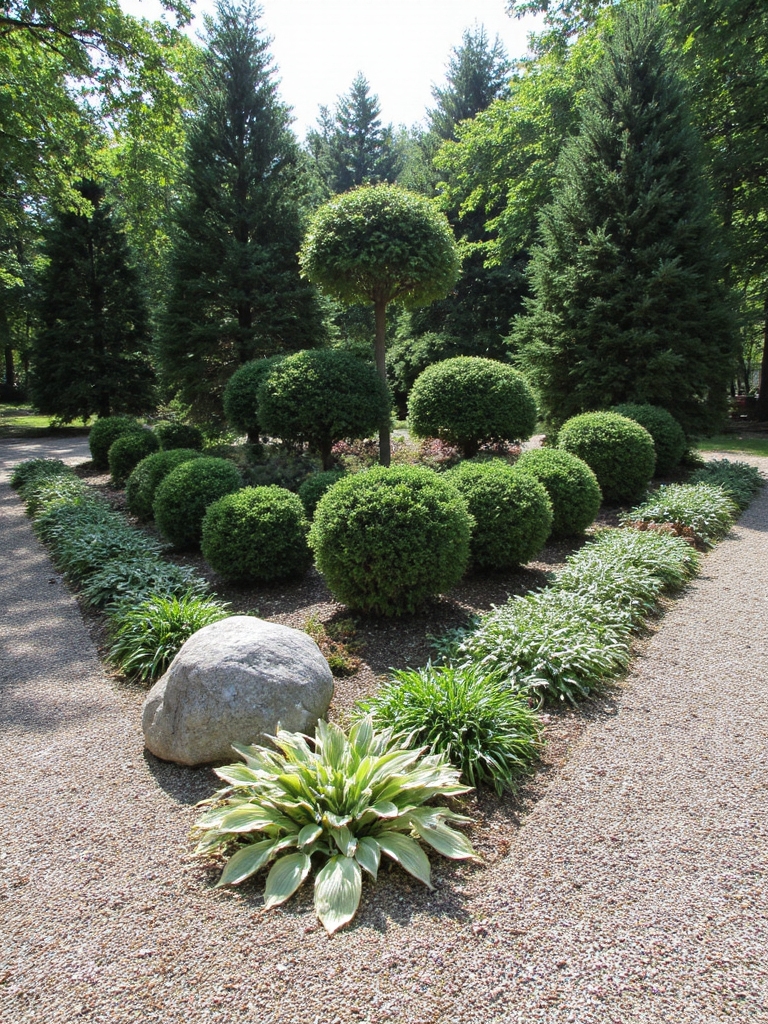 plantes de jardin géométriques harmonieuses