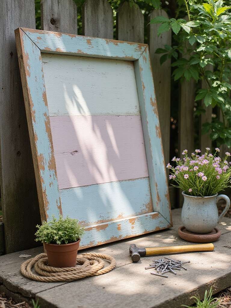 panneau de jardin fait maison en bois recyclé