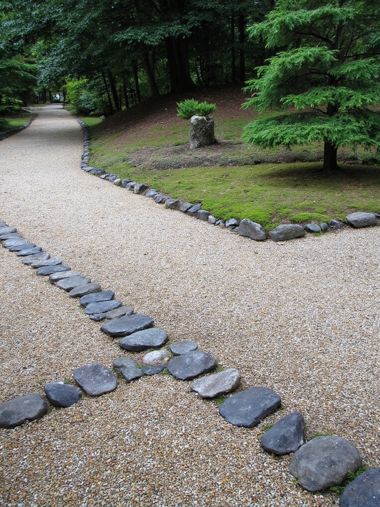 les allées améliorent la structure du jardin