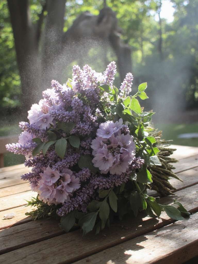 bouquet floral rustique apaisant
