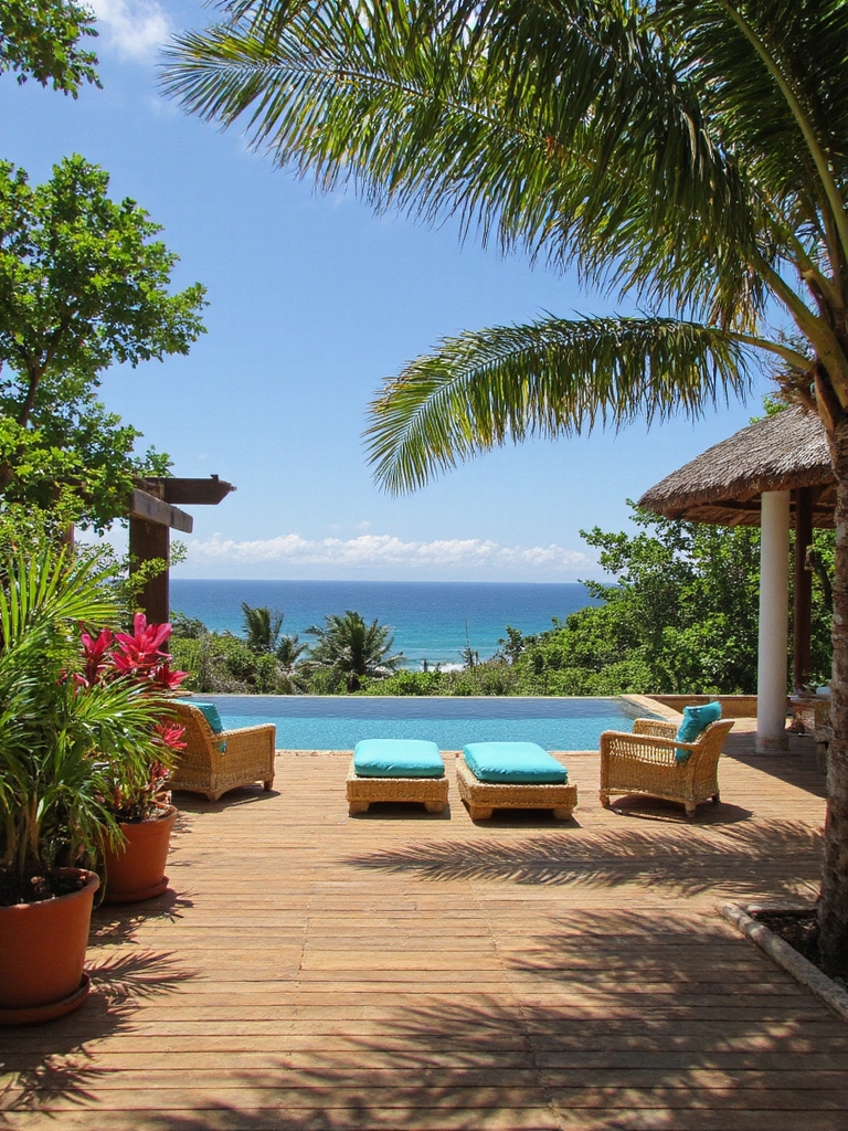 idées de transformation pour une terrasse tropicale
