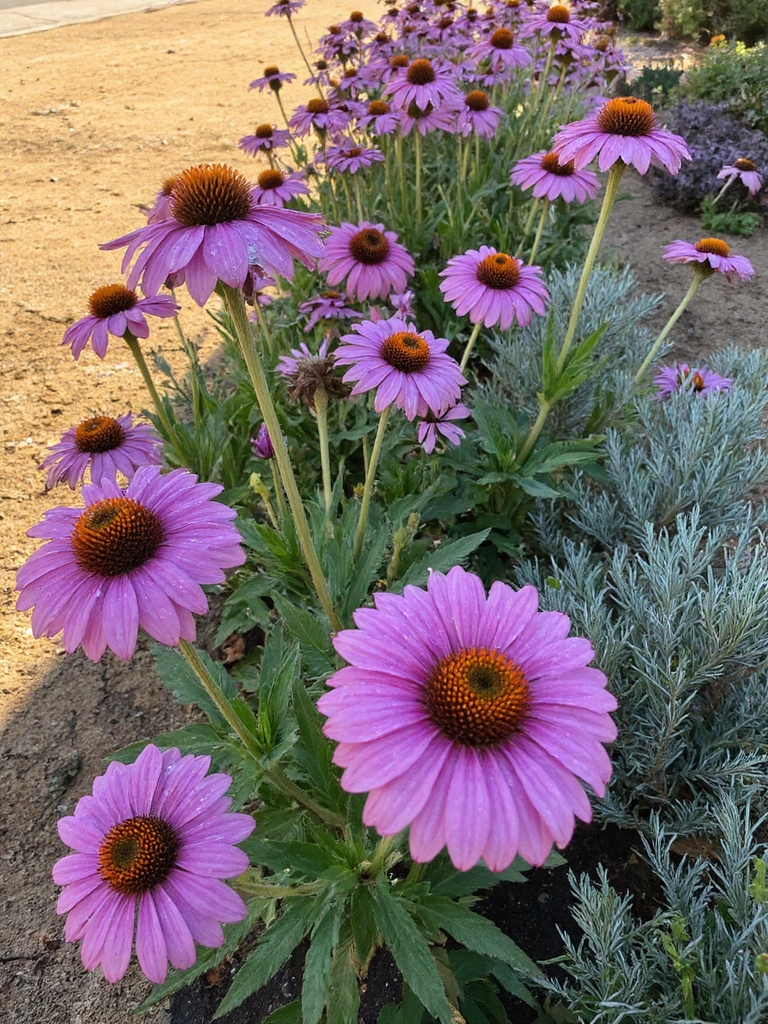 jardin fleuri résistant à la sécheresse et vibrant