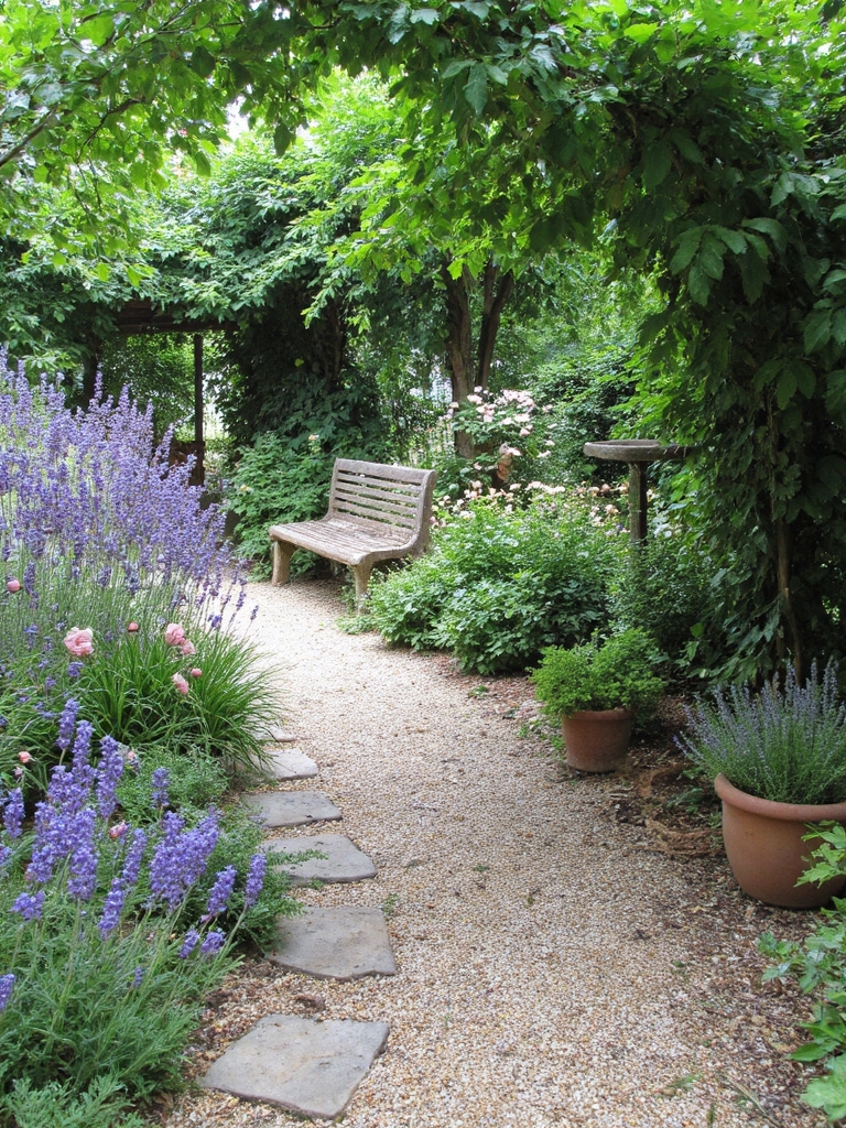 charmant jardin de cottage vibrant