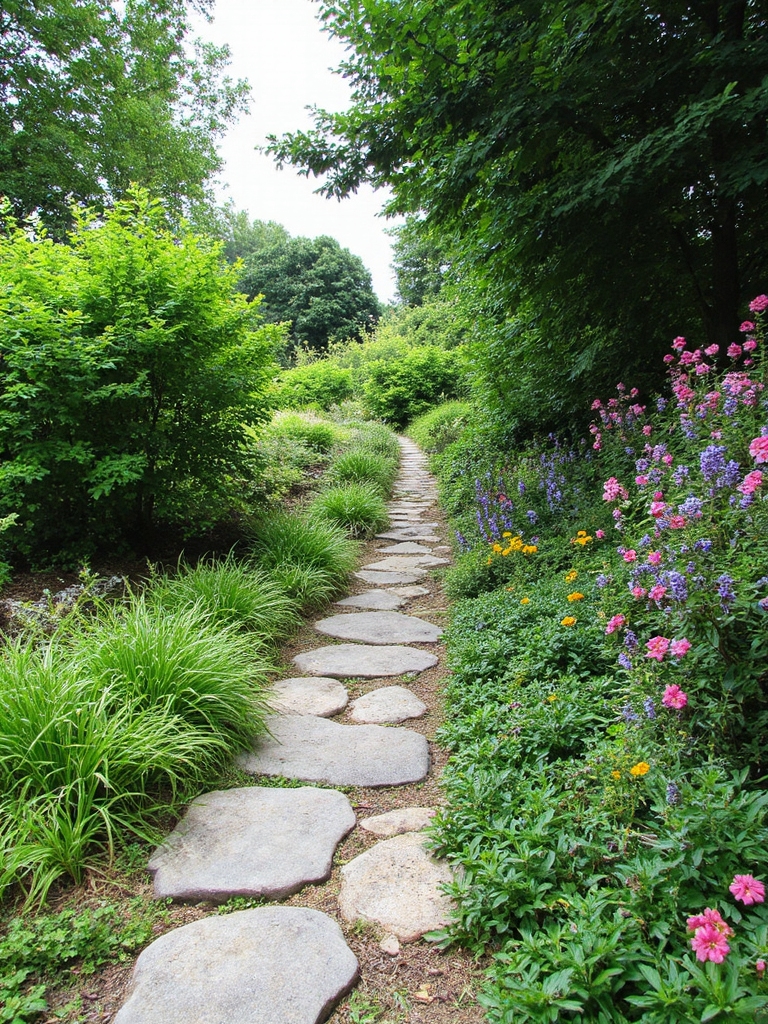 allée de jardin en pierre charmante