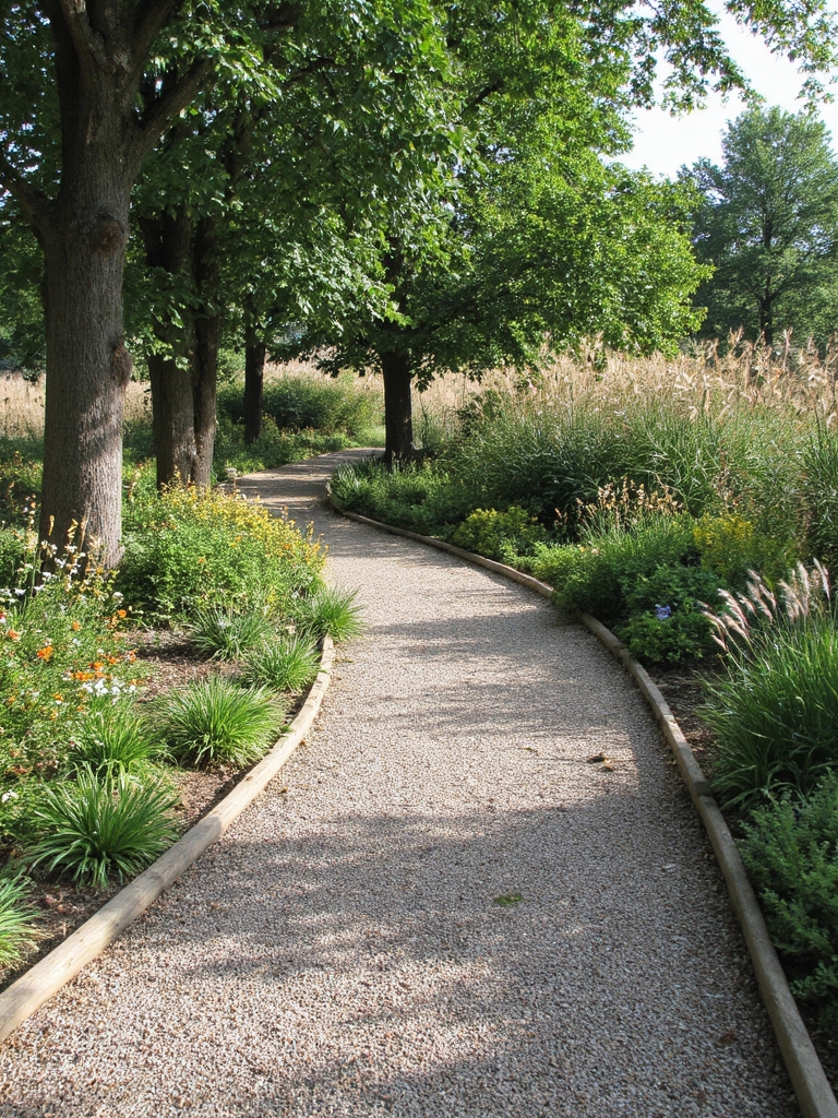 allées de jardin en gravier rustique
