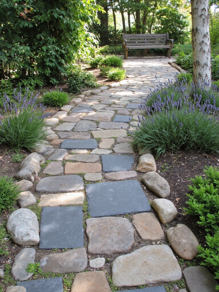 chemin de mosaïque mixte unique