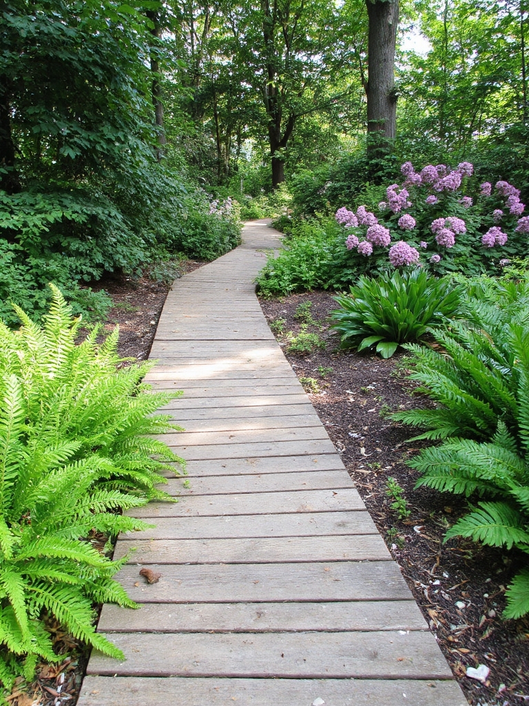 chemin en bois pour jardins
