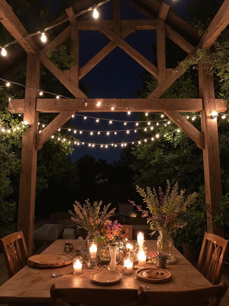 table aux chandelles pour l'intimité