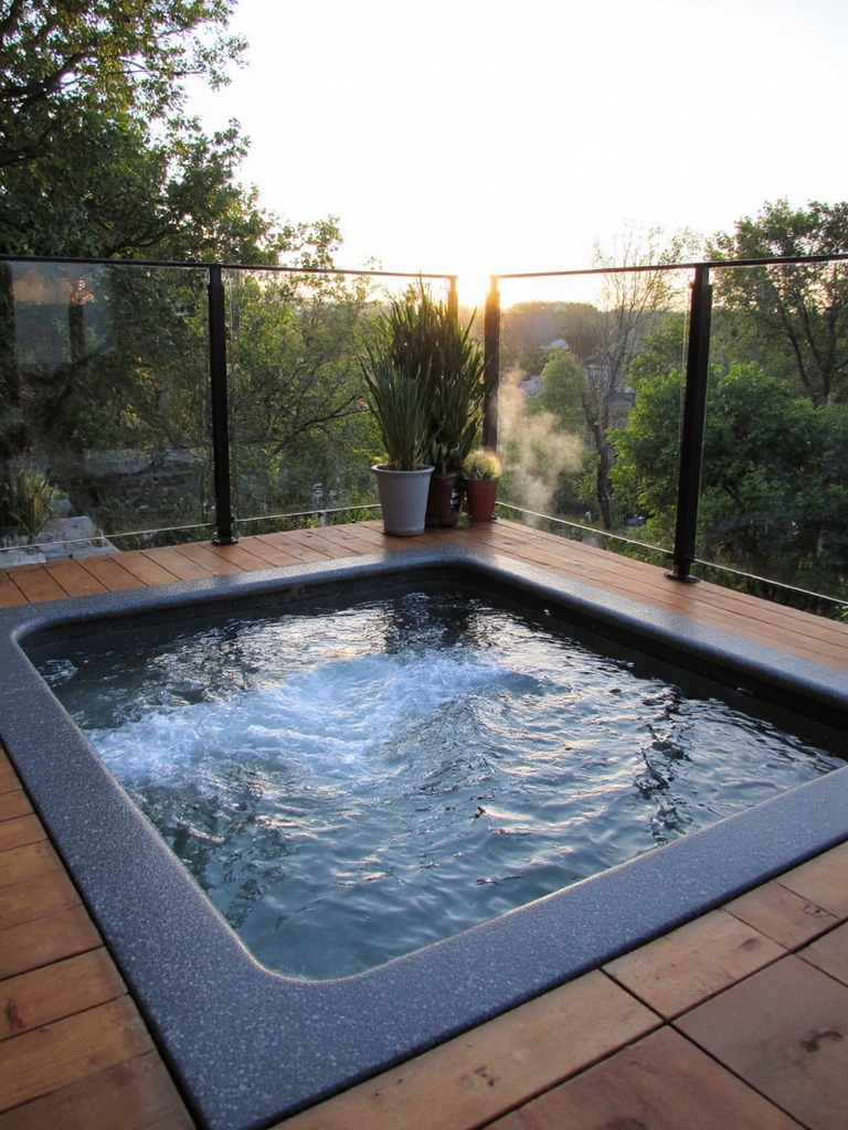 oasis de terrasse en verre contemporain