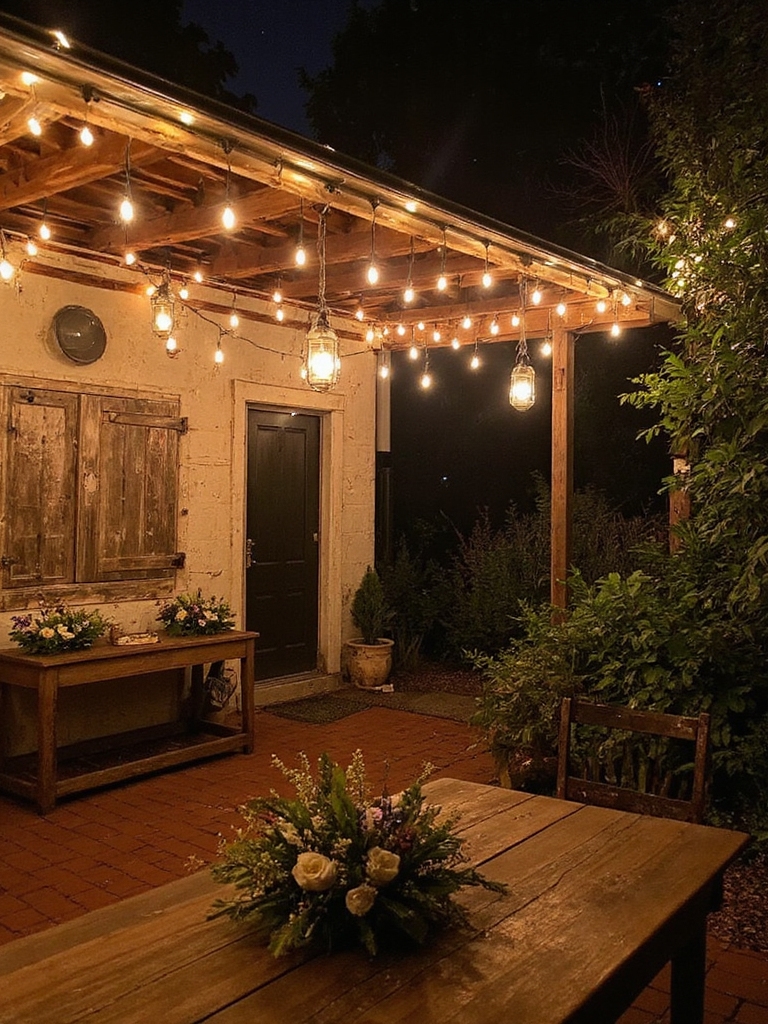 lumières à guirlande rustiques et douillettes