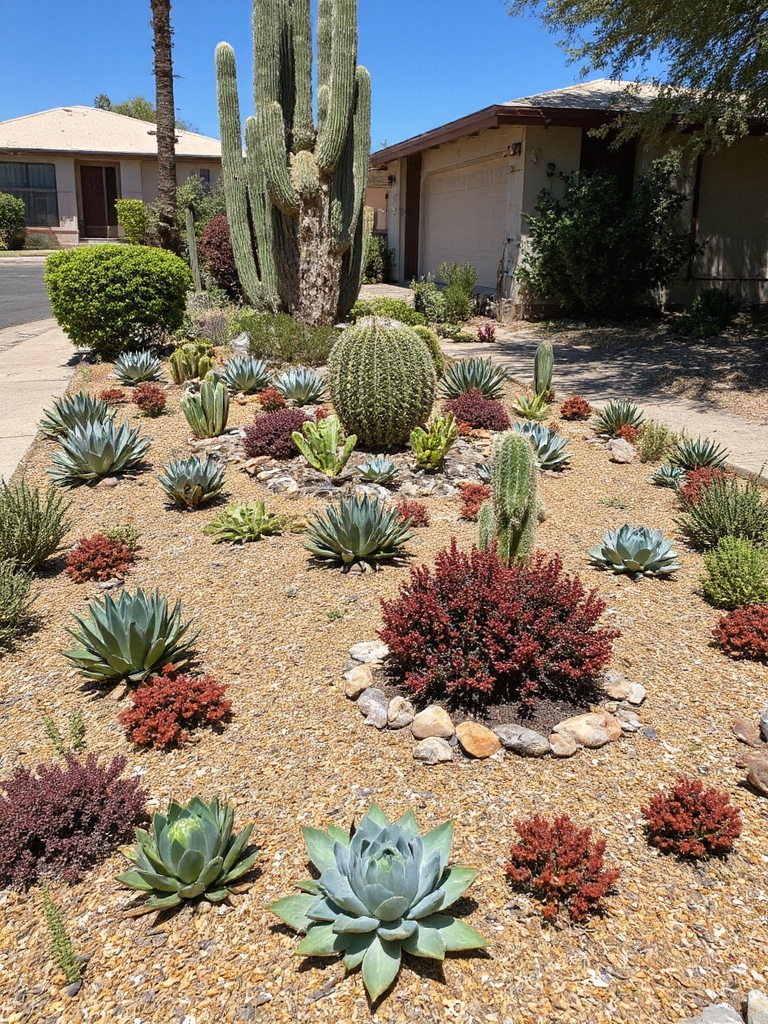 conception de jardin de plantes succulentes résistantes à la sécheresse