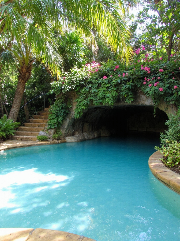 aventure de piscine dans une grotte cachée