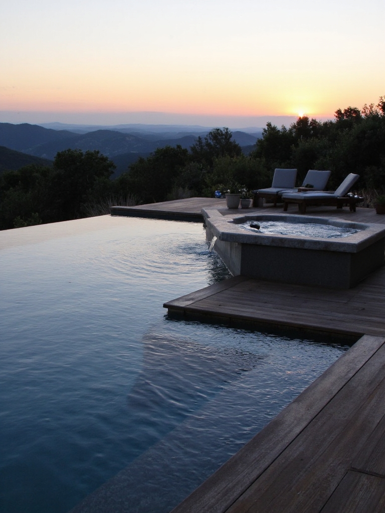 terrasse infini avec spa