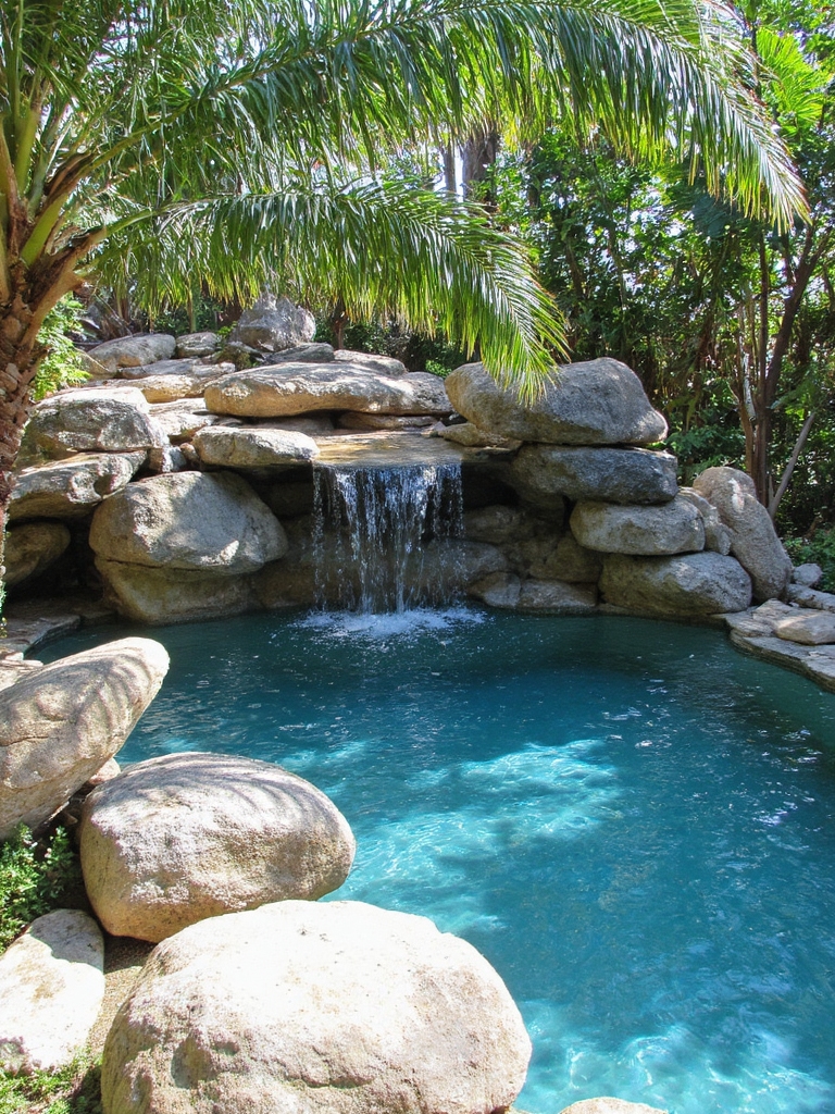 piscine naturelle de style lagune
